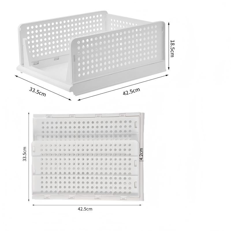 Set 4 Organizador De Ropa Almacenamiento Apilable Multiuso
