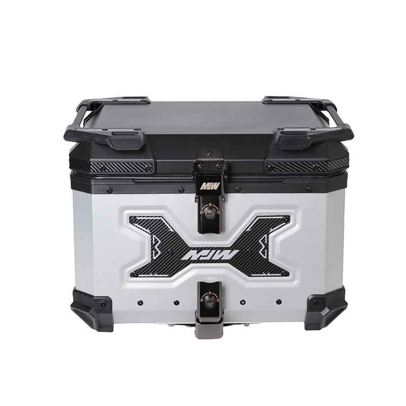 Maleta De Motos MJW Aleacion De Aluminio 55L + Respaldo
