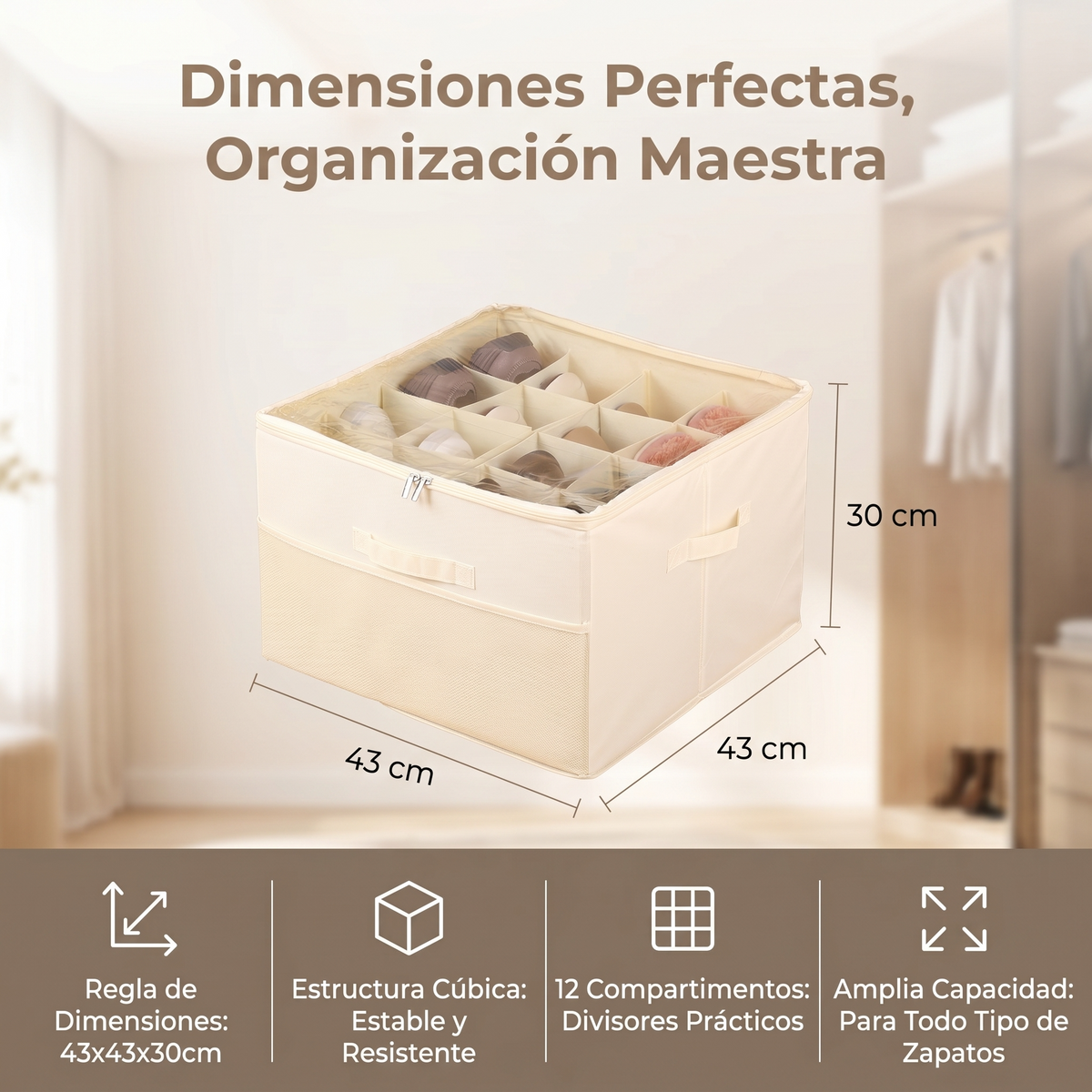 Organizador De Zapatos Multiuso Para Closet Con Divisores