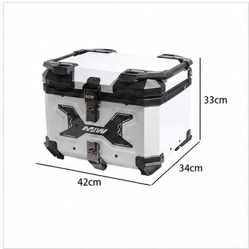 Maleta De Motos MJW Aleacion De Aluminio 45L + Respaldo