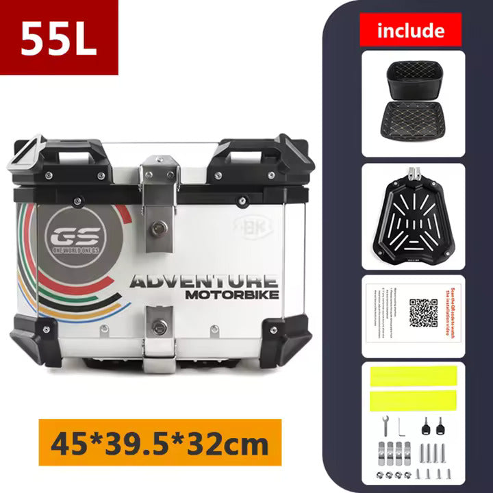 Maletas De Moto Aleacion De Aluminio 55 L Universal Silver